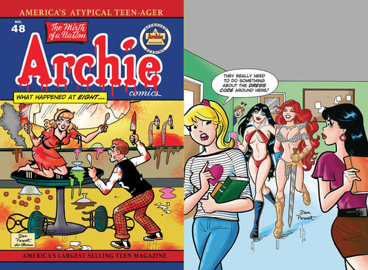 Red Sonja & Vampirella Meet Betty & Veronica #2 Dan Parent 1:40 Virgin Variant BUNDLE with Archie Comics #48 Pops Chocklit Shoppe of Horror Variant