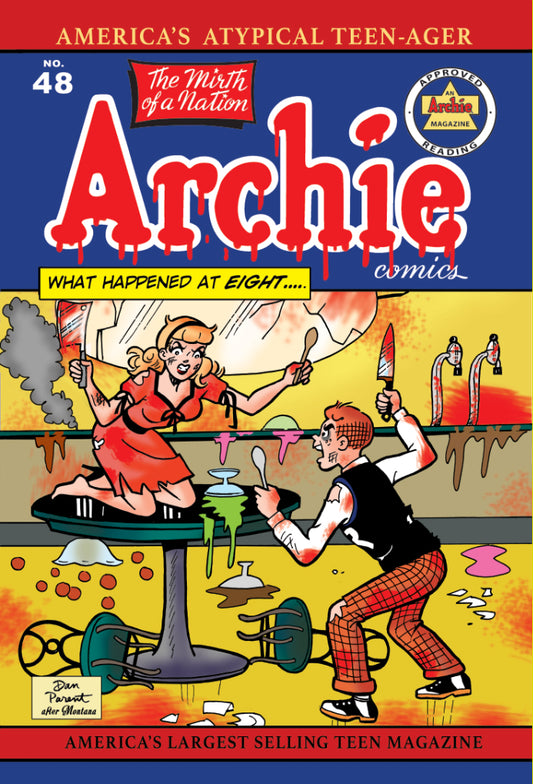 Pops Chocklit Shoppe of Horrors Variant by Dan Parent (Back Cover: Archie Comics #48 Original Cover)