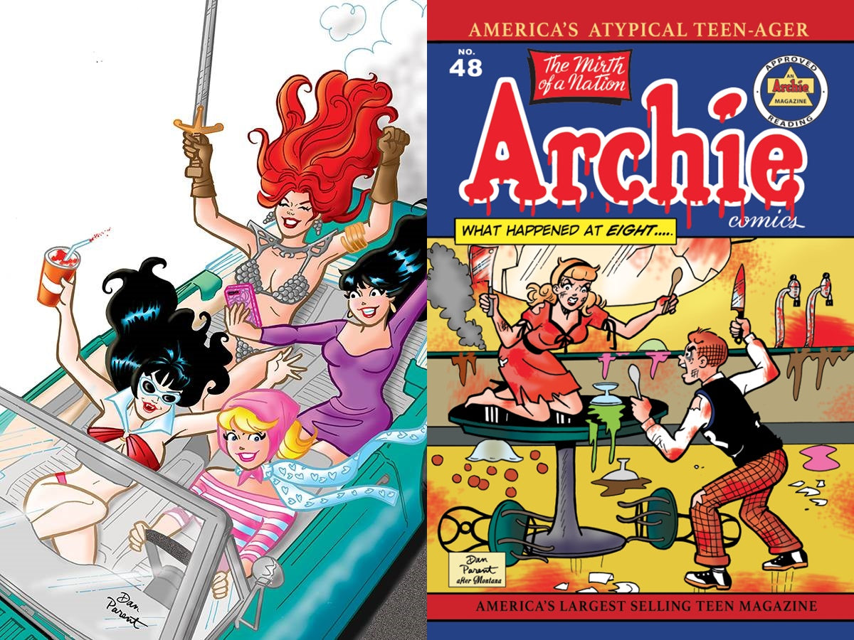 Red Sonja & Vampirella Meet Betty & Veronica #4 Dan Parent 1:40 Virgin Variant BUNDLE with Archie Comics #48 Pops Chocklit Shoppe of Horror Variant